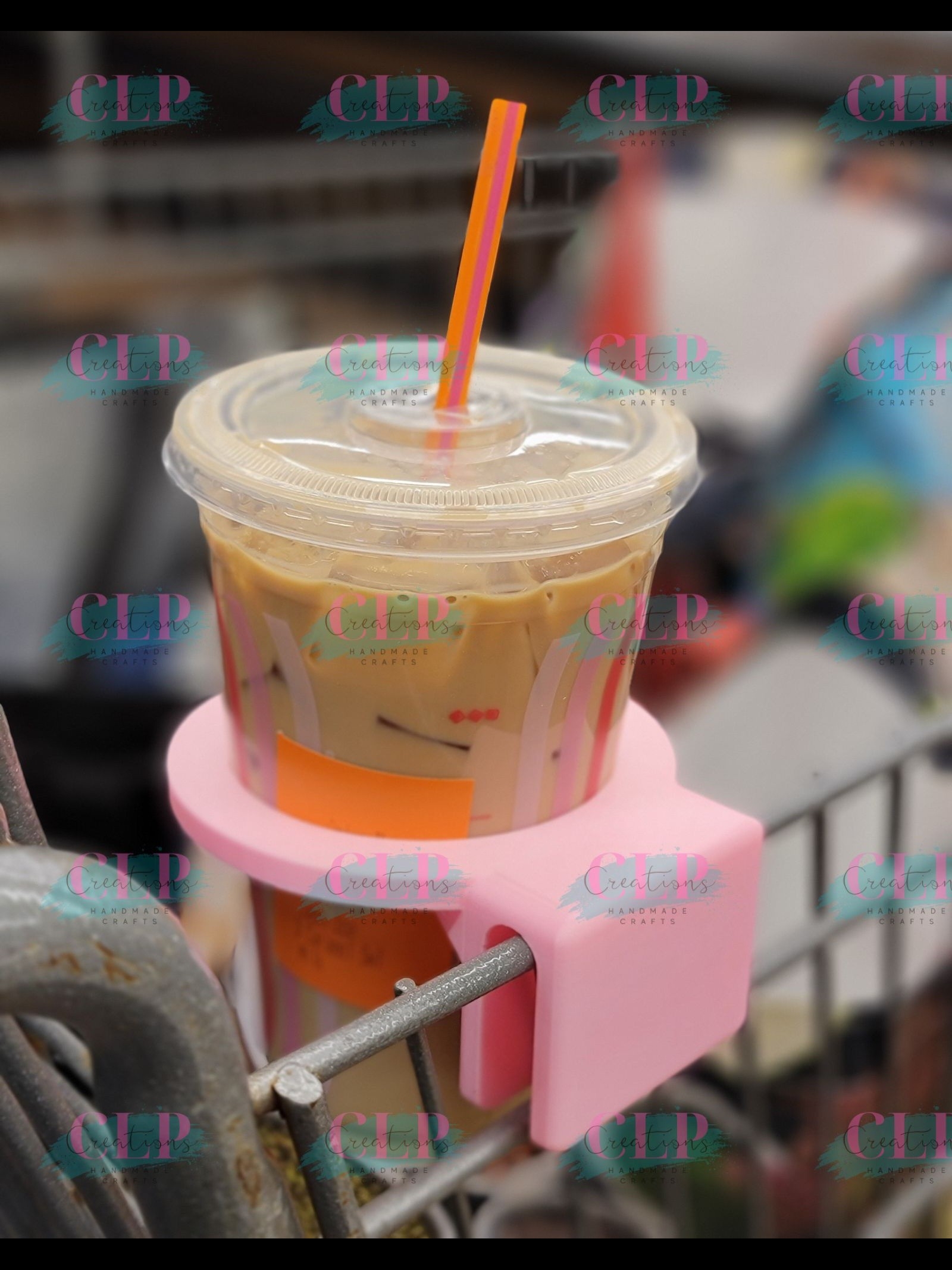 3d Printed Pink Silk Shopping Cart Drink Holders